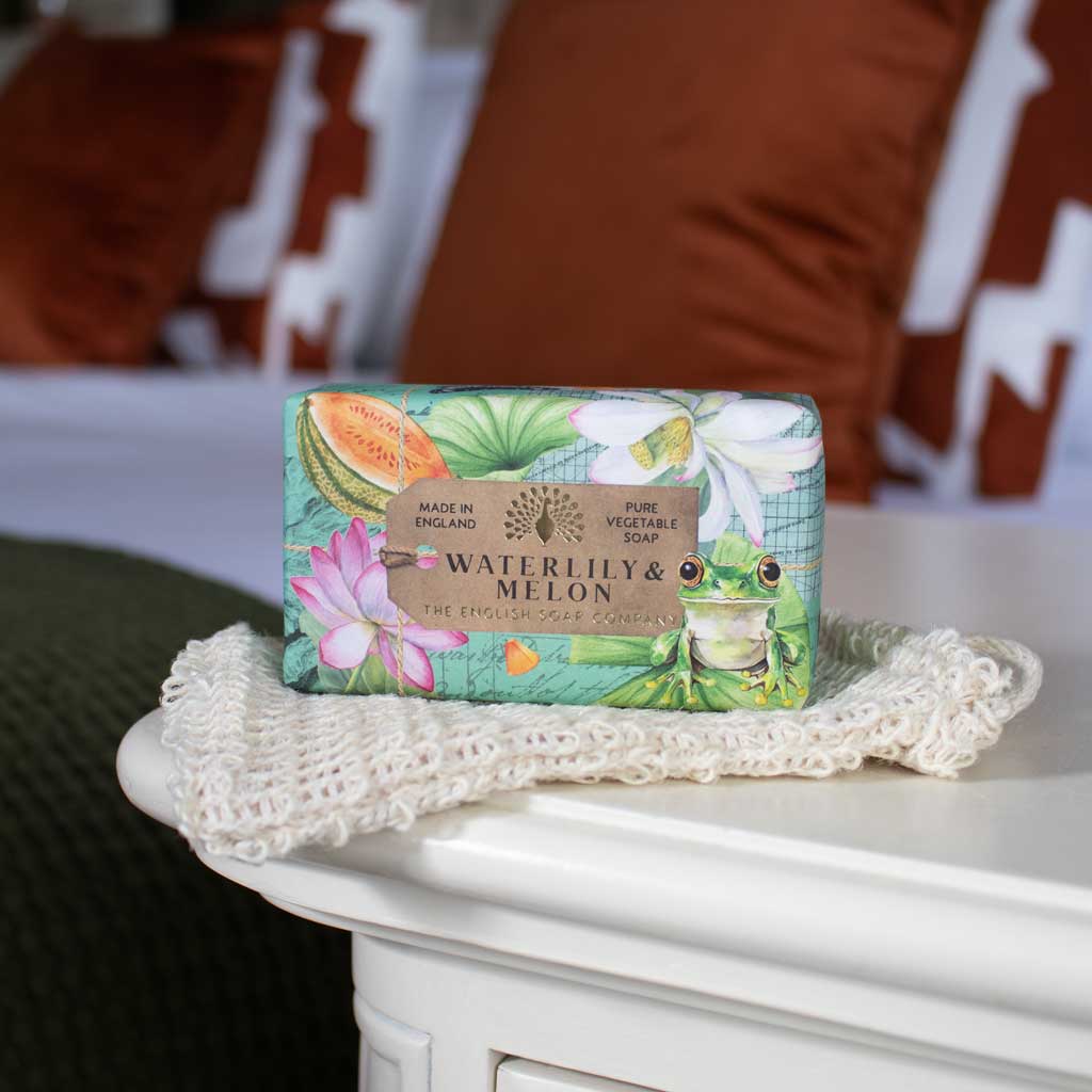 Anniversary Waterlily &amp; Melon Soap Bar from our Luxury Bar Soap collection by The English Soap Company