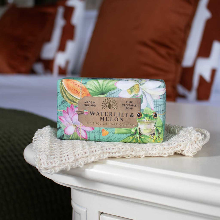 Anniversary Waterlily & Melon Soap Bar from our Luxury Bar Soap collection by The English Soap Company