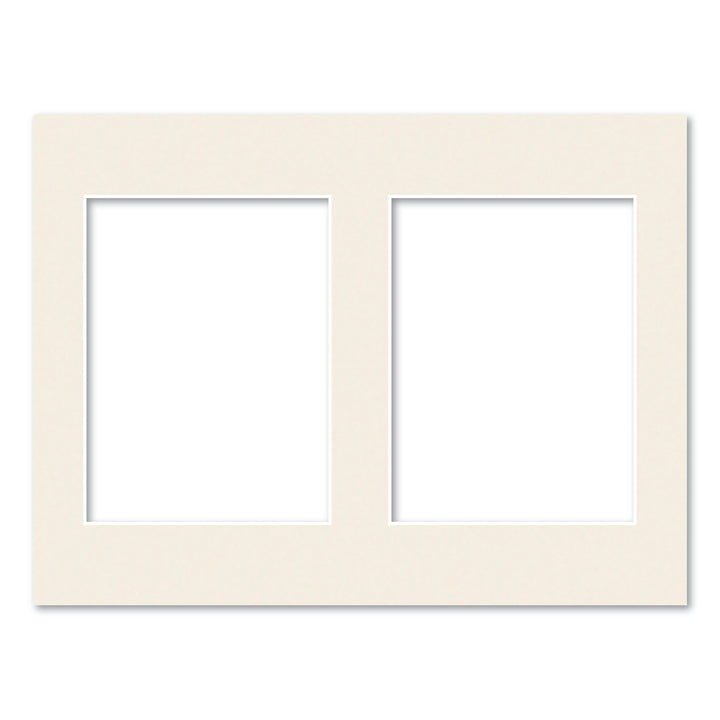 Antique White Acid-Free Mat Board 12x16in (30.5x40.6cm) to suit two 6x8in (15x20cm) image from our Mat Boards collection by Profile Products (Australia) Pty Ltd