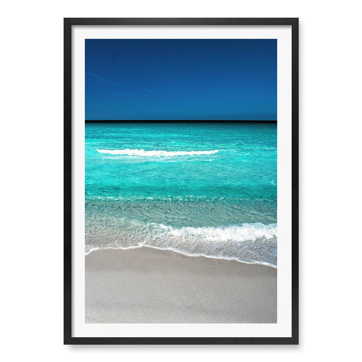 Aqua Blues 1 Binalong Bay Wall Art Print A1 (59.4 x 84.1cm) / Matte Black Frame / White Border from our Australian Made Framed Wall Art, Prints & Posters collection by Profile Products (Australia) Pty Ltd