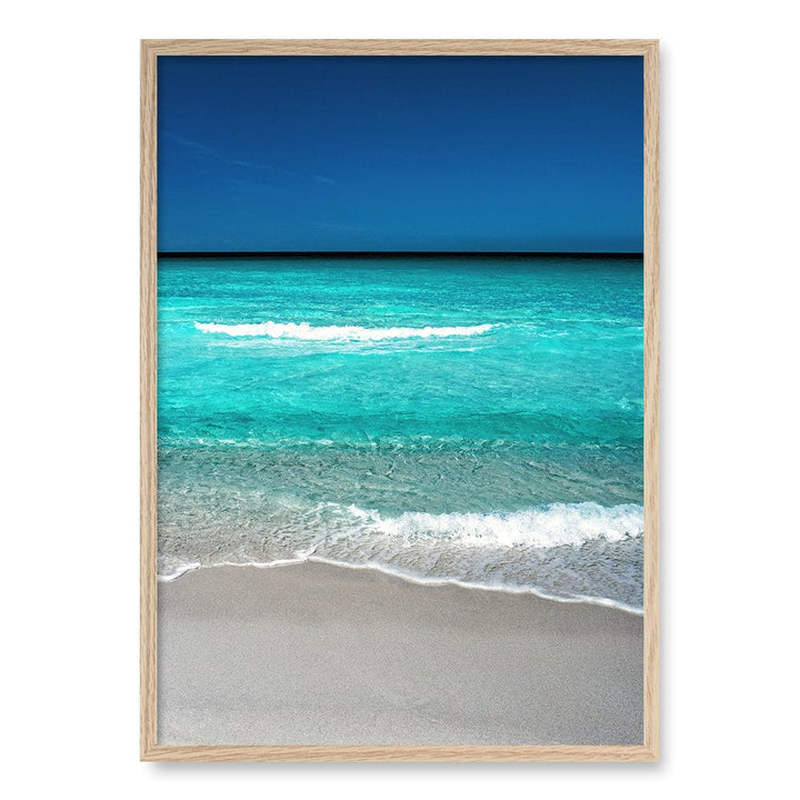 Aqua Blues 1 Binalong Bay Wall Art Print A1 (59.4 x 84.1cm) / Natural Oak Frame / No Border from our Australian Made Framed Wall Art, Prints & Posters collection by Profile Products (Australia) Pty Ltd