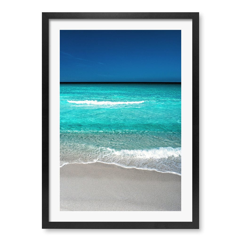 Aqua Blues 1 Binalong Bay Wall Art Print A2 (42 x 59.4cm) / Matte Black Frame / White Border from our Australian Made Framed Wall Art, Prints & Posters collection by Profile Products (Australia) Pty Ltd