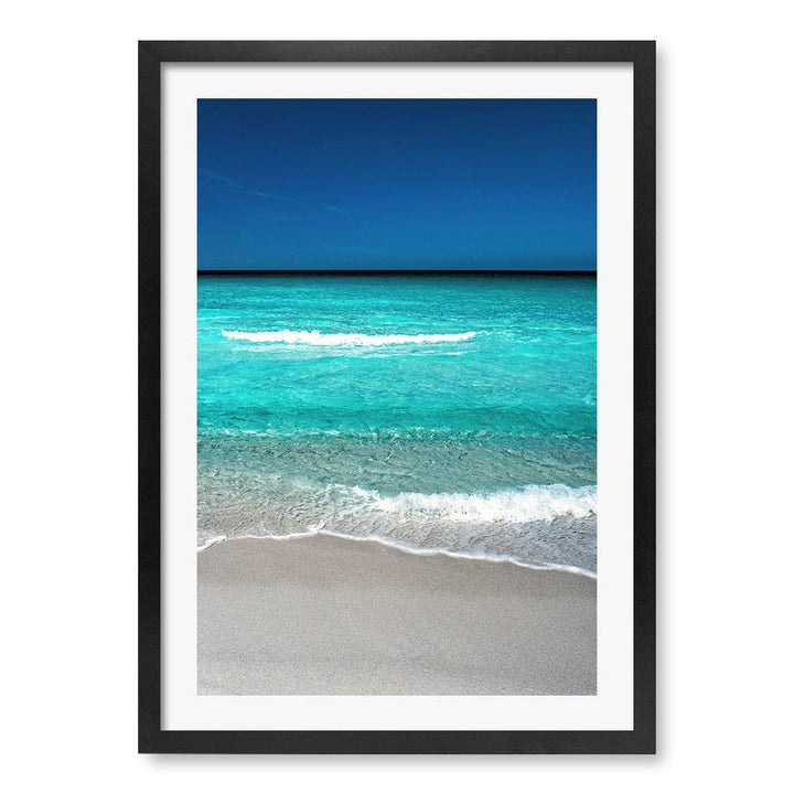 Aqua Blues 1 Binalong Bay Wall Art Print A2 (42 x 59.4cm) / Matte Black Frame / White Border from our Australian Made Framed Wall Art, Prints & Posters collection by Profile Products (Australia) Pty Ltd