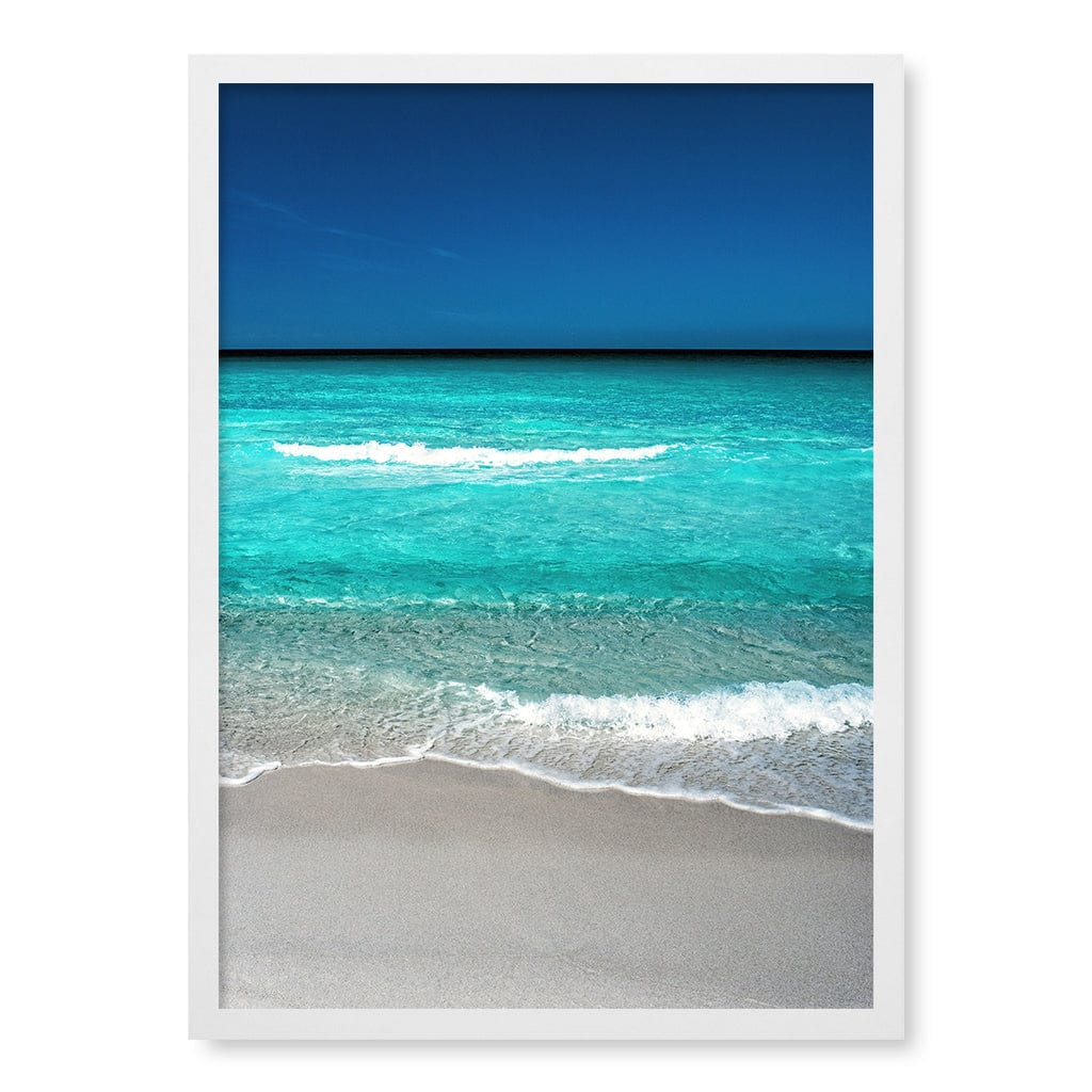 Aqua Blues 1 Binalong Bay Wall Art Print A2 (42 x 59.4cm) / Matte White Frame / No Border from our Australian Made Framed Wall Art, Prints & Posters collection by Profile Products (Australia) Pty Ltd
