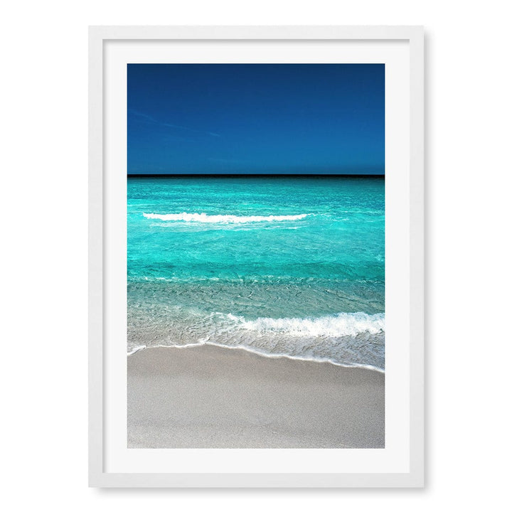 Aqua Blues 1 Binalong Bay Wall Art Print A2 (42 x 59.4cm) / Matte White Frame / White Border from our Australian Made Framed Wall Art, Prints & Posters collection by Profile Products (Australia) Pty Ltd