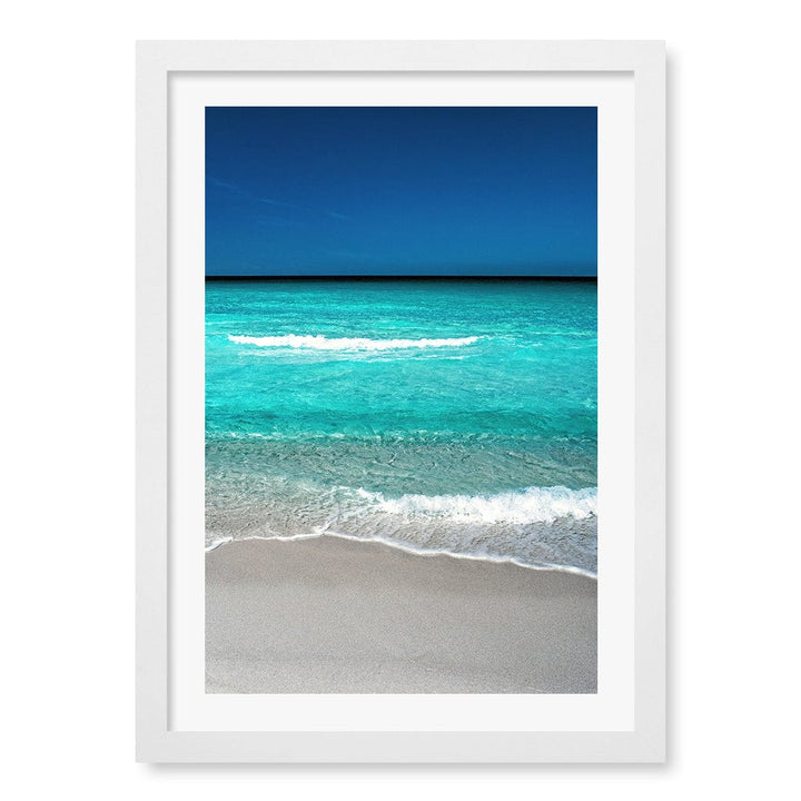 Aqua Blues 1 Binalong Bay Wall Art Print A3 (29.7 x 42cm) / Matte White Frame / White Border from our Australian Made Framed Wall Art, Prints & Posters collection by Profile Products (Australia) Pty Ltd
