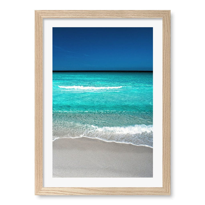 Aqua Blues 1 Binalong Bay Wall Art Print A3 (29.7 x 42cm) / Natural Oak Frame / White Border from our Australian Made Framed Wall Art, Prints & Posters collection by Profile Products (Australia) Pty Ltd