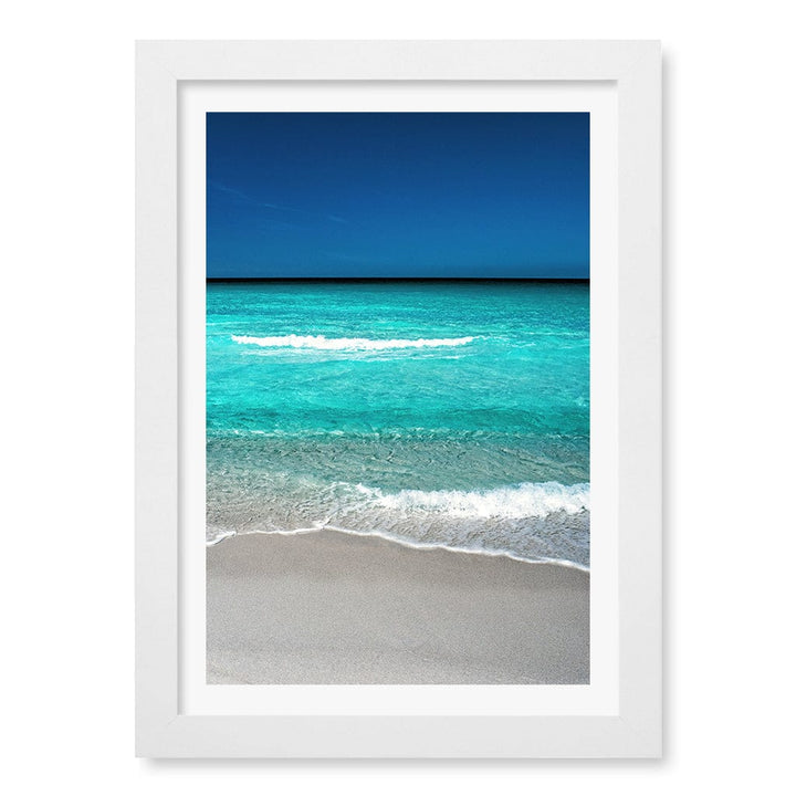 Aqua Blues 1 Binalong Bay Wall Art Print A4 (21 x 29.7cm) / Matte White Frame / White Border from our Australian Made Framed Wall Art, Prints & Posters collection by Profile Products (Australia) Pty Ltd