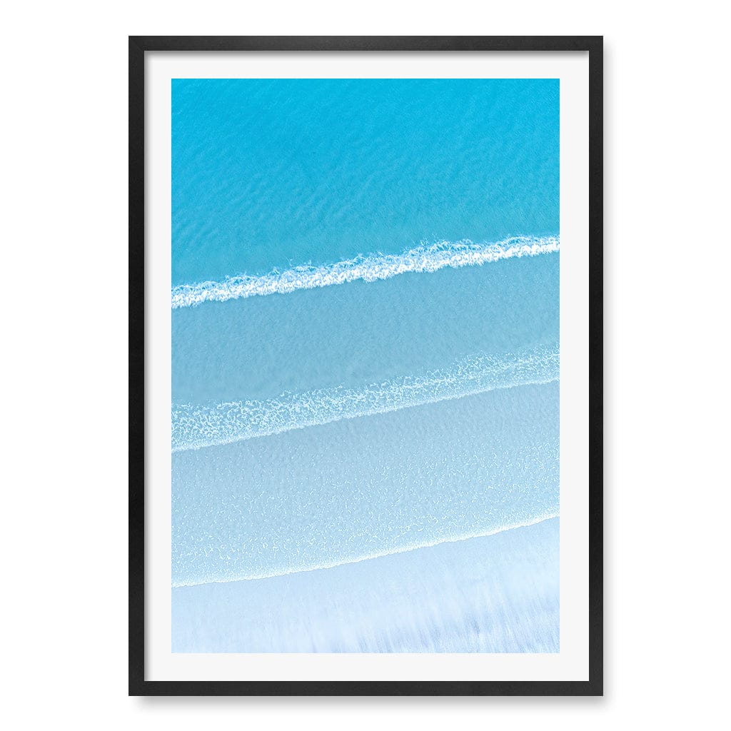 Aqua Blues 2 Callala Beach Wall Art Print A1 (59.4 x 84.1cm) / Matte Black Frame / White Border from our Australian Made Framed Wall Art, Prints & Posters collection by Profile Products (Australia) Pty Ltd