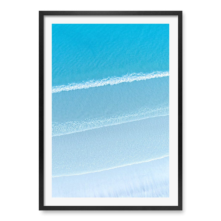 Aqua Blues 2 Callala Beach Wall Art Print A1 (59.4 x 84.1cm) / Matte Black Frame / White Border from our Australian Made Framed Wall Art, Prints & Posters collection by Profile Products (Australia) Pty Ltd