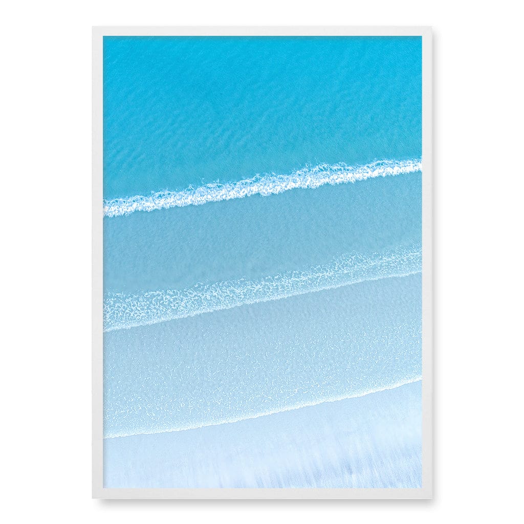 Aqua Blues 2 Callala Beach Wall Art Print A1 (59.4 x 84.1cm) / Matte White Frame / No Border from our Australian Made Framed Wall Art, Prints & Posters collection by Profile Products (Australia) Pty Ltd