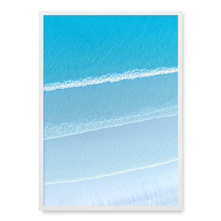 Aqua Blues 2 Callala Beach Wall Art Print A1 (59.4 x 84.1cm) / Matte White Frame / No Border from our Australian Made Framed Wall Art, Prints & Posters collection by Profile Products (Australia) Pty Ltd