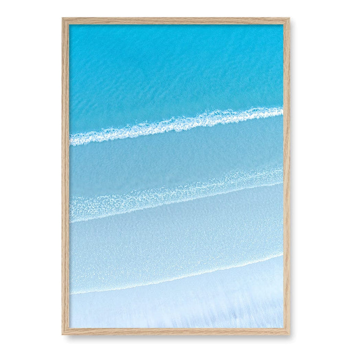 Aqua Blues 2 Callala Beach Wall Art Print A1 (59.4 x 84.1cm) / Natural Oak Frame / No Border from our Australian Made Framed Wall Art, Prints & Posters collection by Profile Products (Australia) Pty Ltd