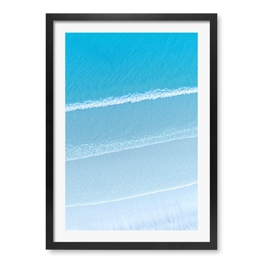 Aqua Blues 2 Callala Beach Wall Art Print A2 (42 x 59.4cm) / Matte Black Frame / White Border from our Australian Made Framed Wall Art, Prints & Posters collection by Profile Products (Australia) Pty Ltd