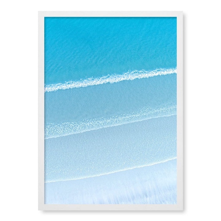 Aqua Blues 2 Callala Beach Wall Art Print A2 (42 x 59.4cm) / Matte White Frame / No Border from our Australian Made Framed Wall Art, Prints & Posters collection by Profile Products (Australia) Pty Ltd