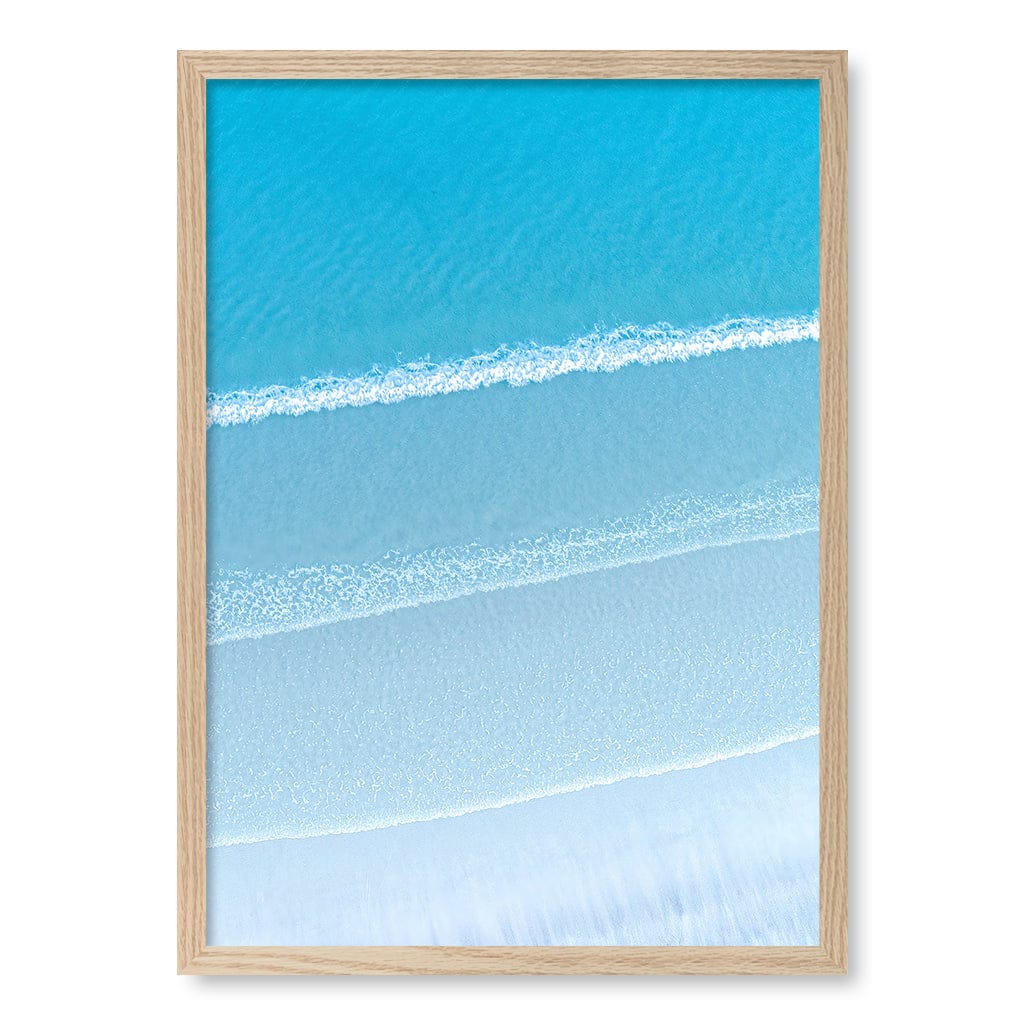 Aqua Blues 2 Callala Beach Wall Art Print A2 (42 x 59.4cm) / Natural Oak Frame / No Border from our Australian Made Framed Wall Art, Prints & Posters collection by Profile Products (Australia) Pty Ltd