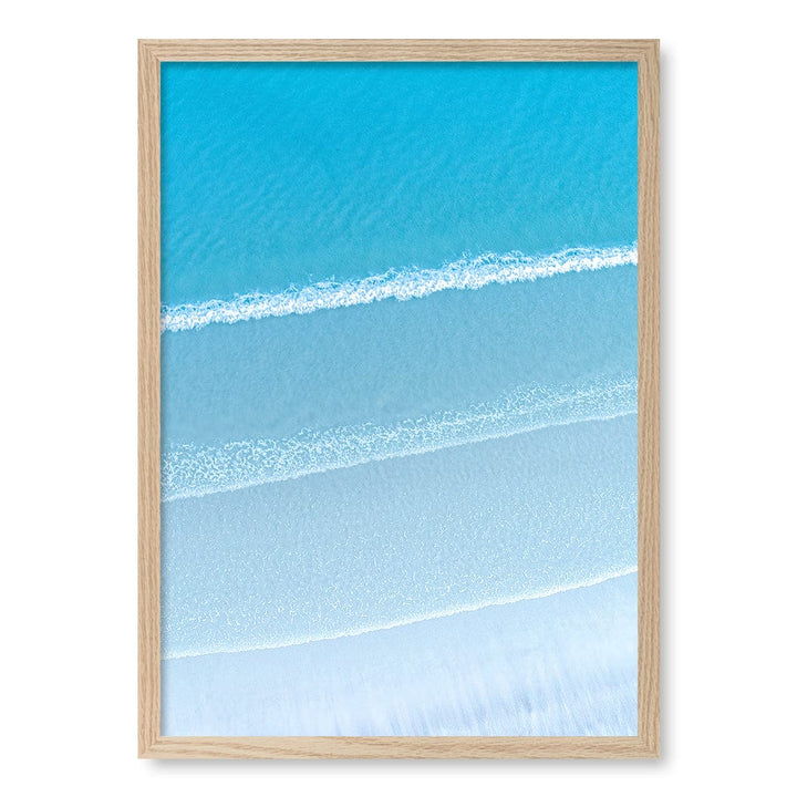 Aqua Blues 2 Callala Beach Wall Art Print A2 (42 x 59.4cm) / Natural Oak Frame / No Border from our Australian Made Framed Wall Art, Prints & Posters collection by Profile Products (Australia) Pty Ltd
