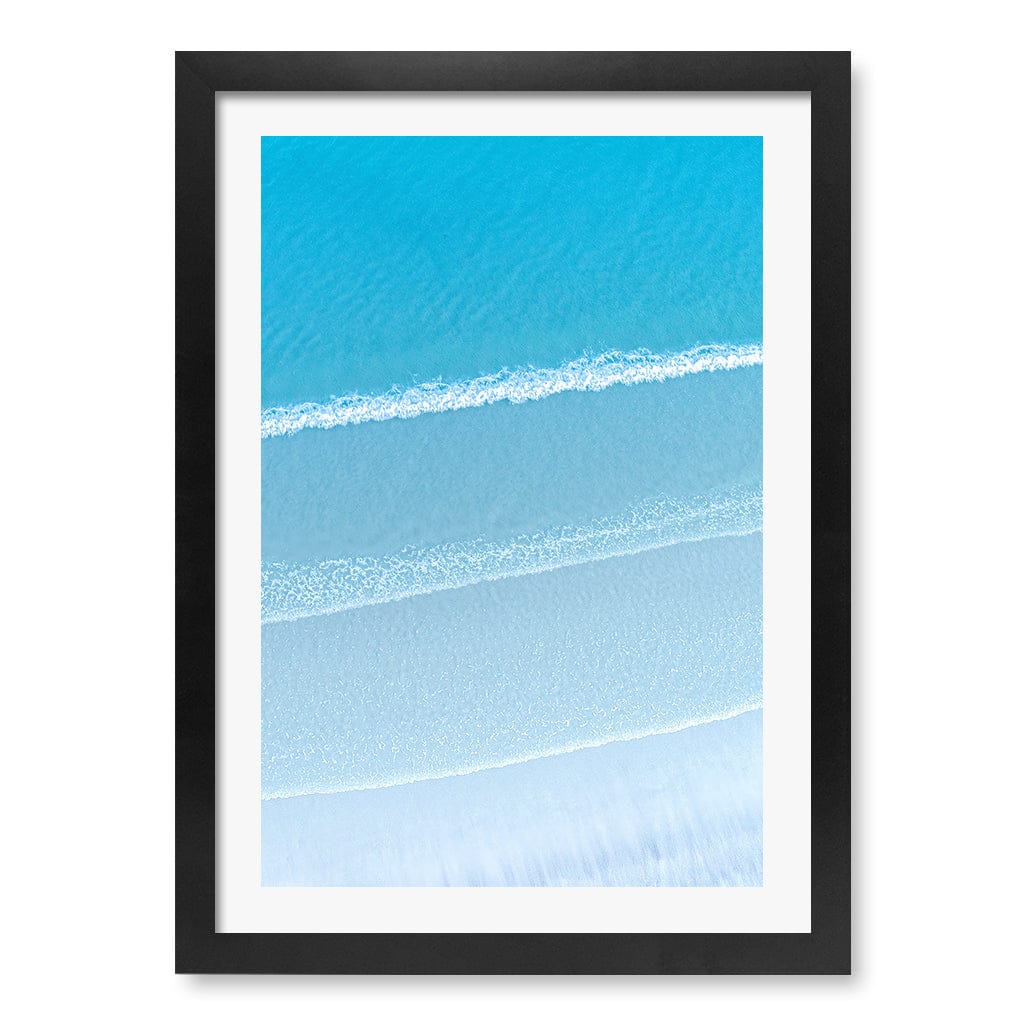 Aqua Blues 2 Callala Beach Wall Art Print A3 (29.7 x 42cm) / Matte Black Frame / White Border from our Australian Made Framed Wall Art, Prints & Posters collection by Profile Products (Australia) Pty Ltd