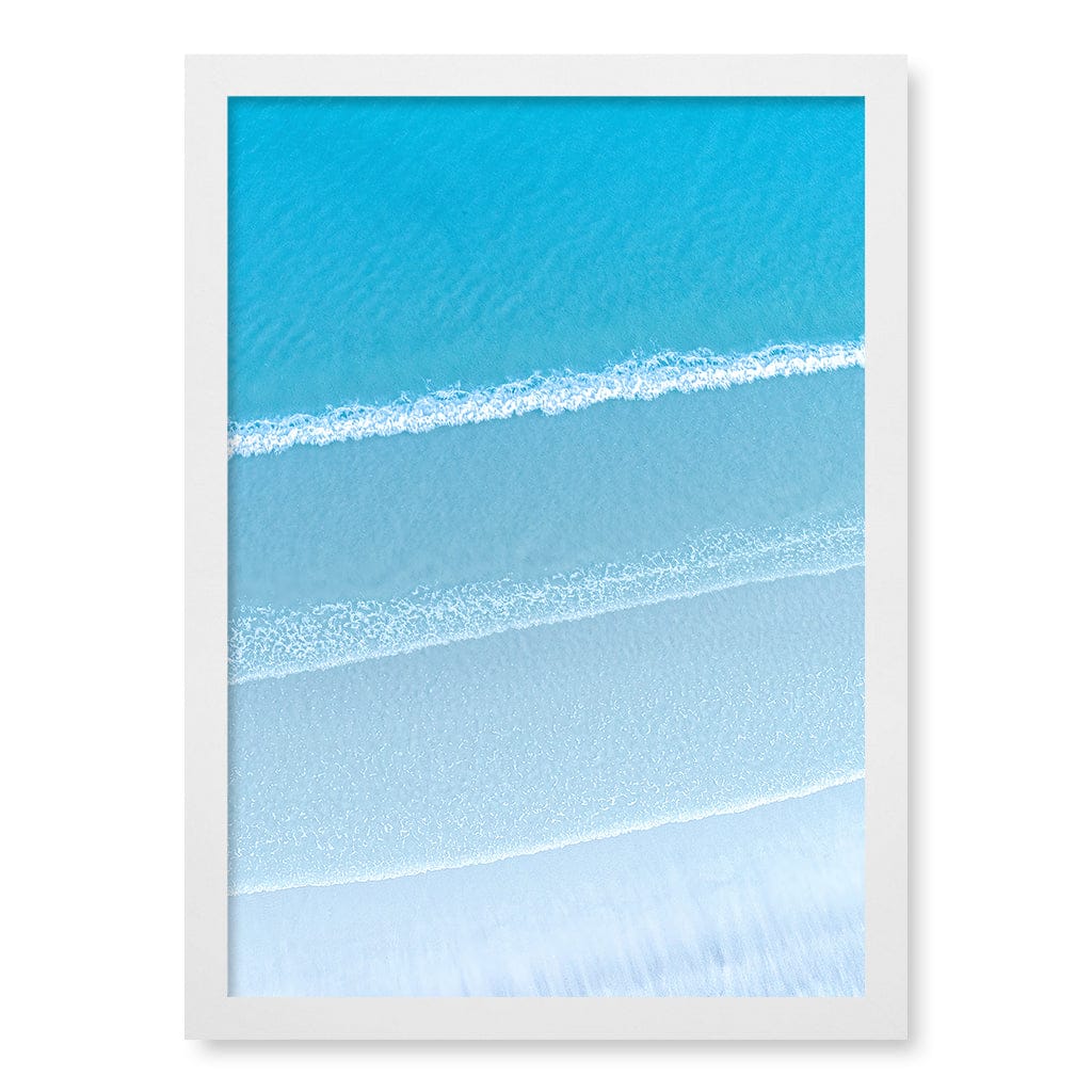 Aqua Blues 2 Callala Beach Wall Art Print A3 (29.7 x 42cm) / Matte White Frame / No Border from our Australian Made Framed Wall Art, Prints & Posters collection by Profile Products (Australia) Pty Ltd
