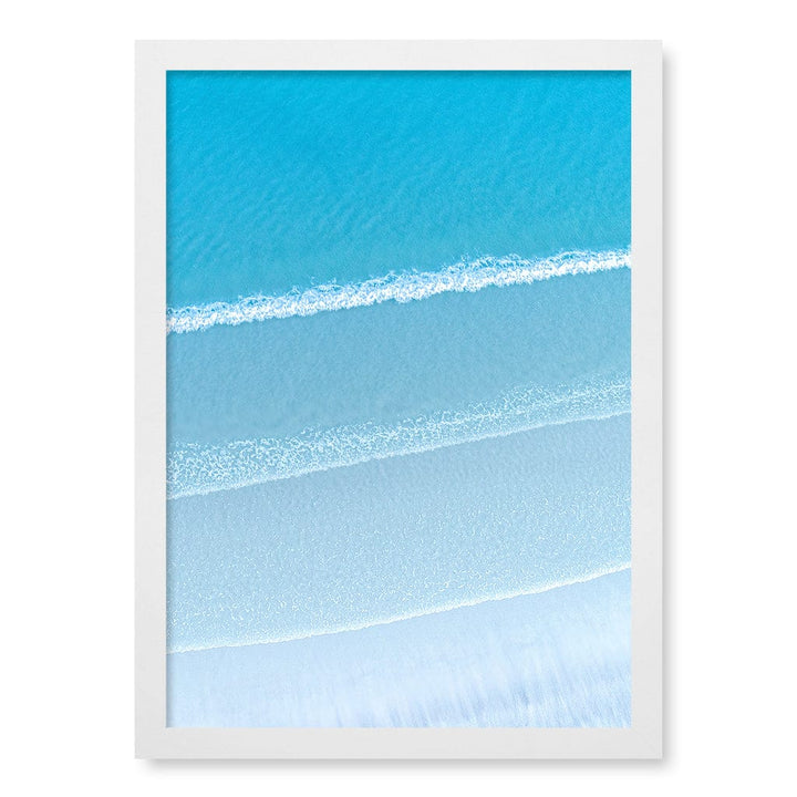 Aqua Blues 2 Callala Beach Wall Art Print A3 (29.7 x 42cm) / Matte White Frame / No Border from our Australian Made Framed Wall Art, Prints & Posters collection by Profile Products (Australia) Pty Ltd