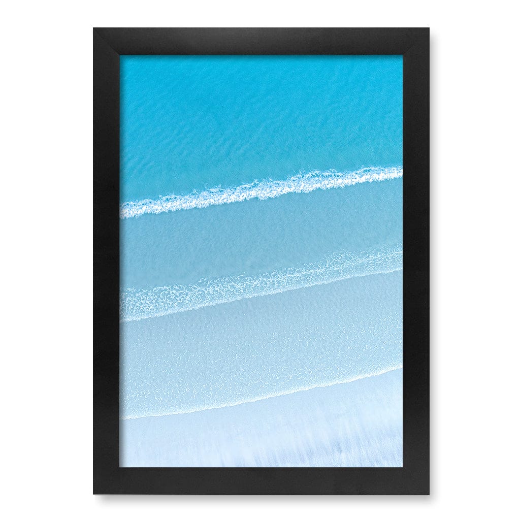 Aqua Blues 2 Callala Beach Wall Art Print A4 (21 x 29.7cm) / Matte Black Frame / No Border from our Australian Made Framed Wall Art, Prints & Posters collection by Profile Products (Australia) Pty Ltd
