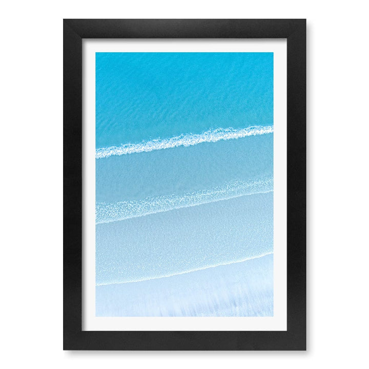 Aqua Blues 2 Callala Beach Wall Art Print A4 (21 x 29.7cm) / Matte Black Frame / White Border from our Australian Made Framed Wall Art, Prints & Posters collection by Profile Products (Australia) Pty Ltd
