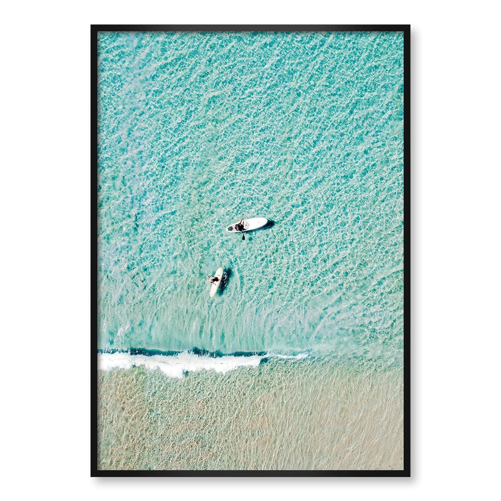 Aqua Boards Sunshine Coast Wall Art Print A0 (84.1 x 118.9cm) / Matte Black Frame / No Border from our Australian Made Framed Wall Art, Prints & Posters collection by Profile Products (Australia) Pty Ltd