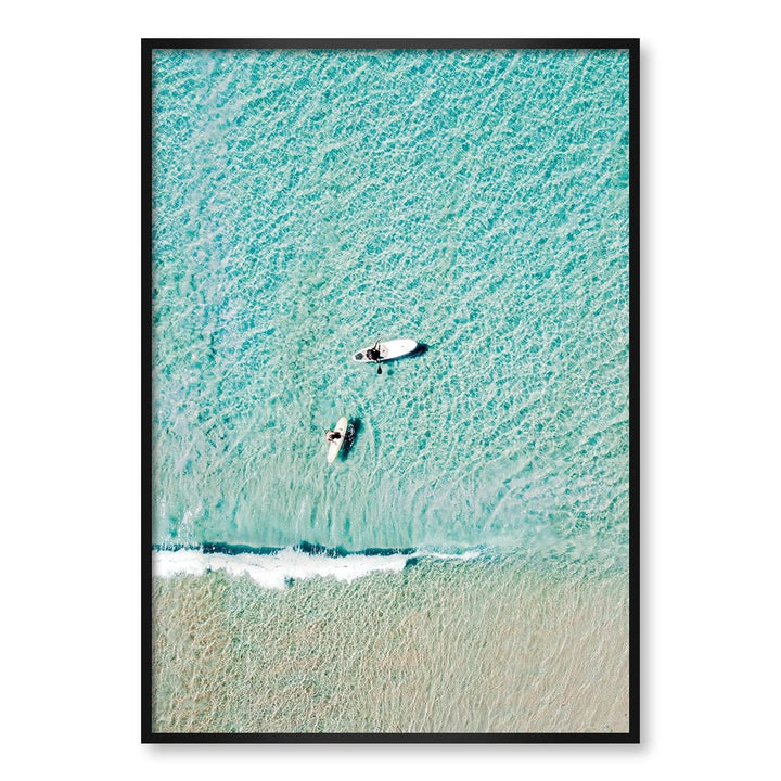 Aqua Boards Sunshine Coast Wall Art Print A0 (84.1 x 118.9cm) / Matte Black Frame / No Border from our Australian Made Framed Wall Art, Prints & Posters collection by Profile Products (Australia) Pty Ltd