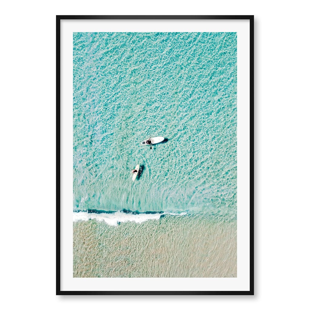 Aqua Boards Sunshine Coast Wall Art Print A0 (84.1 x 118.9cm) / Matte Black Frame / White Border from our Australian Made Framed Wall Art, Prints & Posters collection by Profile Products (Australia) Pty Ltd