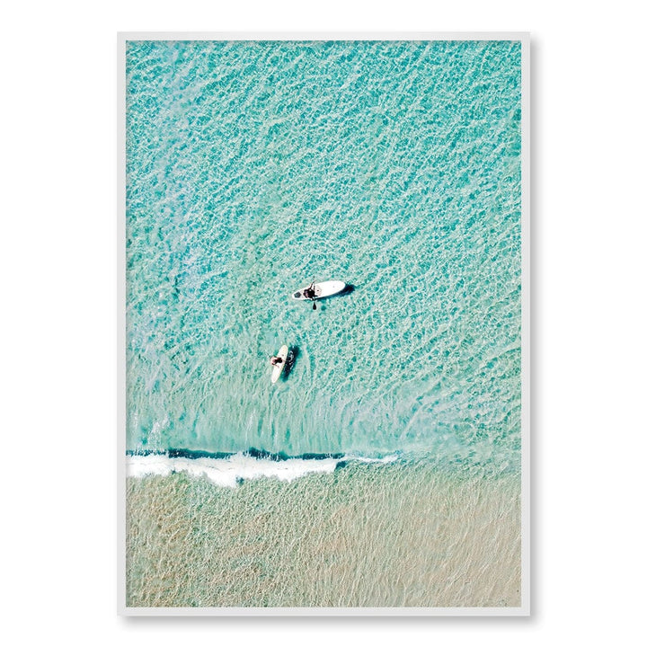 Aqua Boards Sunshine Coast Wall Art Print A0 (84.1 x 118.9cm) / Matte White Frame / No Border from our Australian Made Framed Wall Art, Prints & Posters collection by Profile Products (Australia) Pty Ltd
