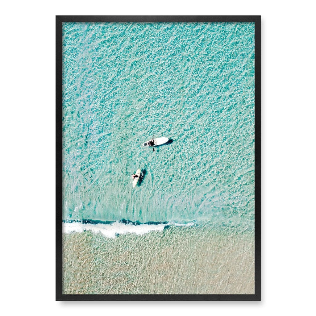 Aqua Boards Sunshine Coast Wall Art Print A1 (59.4 x 84.1cm) / Matte Black Frame / No Border from our Australian Made Framed Wall Art, Prints & Posters collection by Profile Products (Australia) Pty Ltd