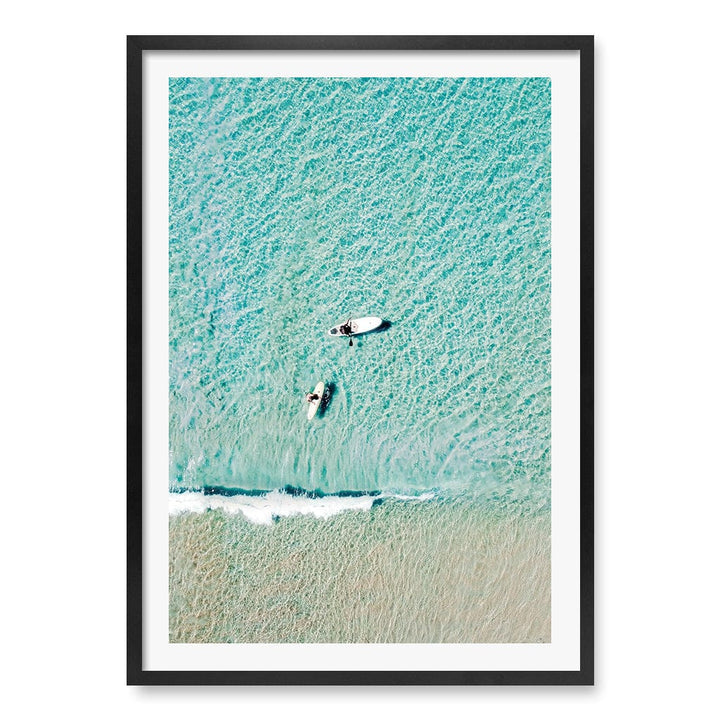Aqua Boards Sunshine Coast Wall Art Print A1 (59.4 x 84.1cm) / Matte Black Frame / White Border from our Australian Made Framed Wall Art, Prints & Posters collection by Profile Products (Australia) Pty Ltd