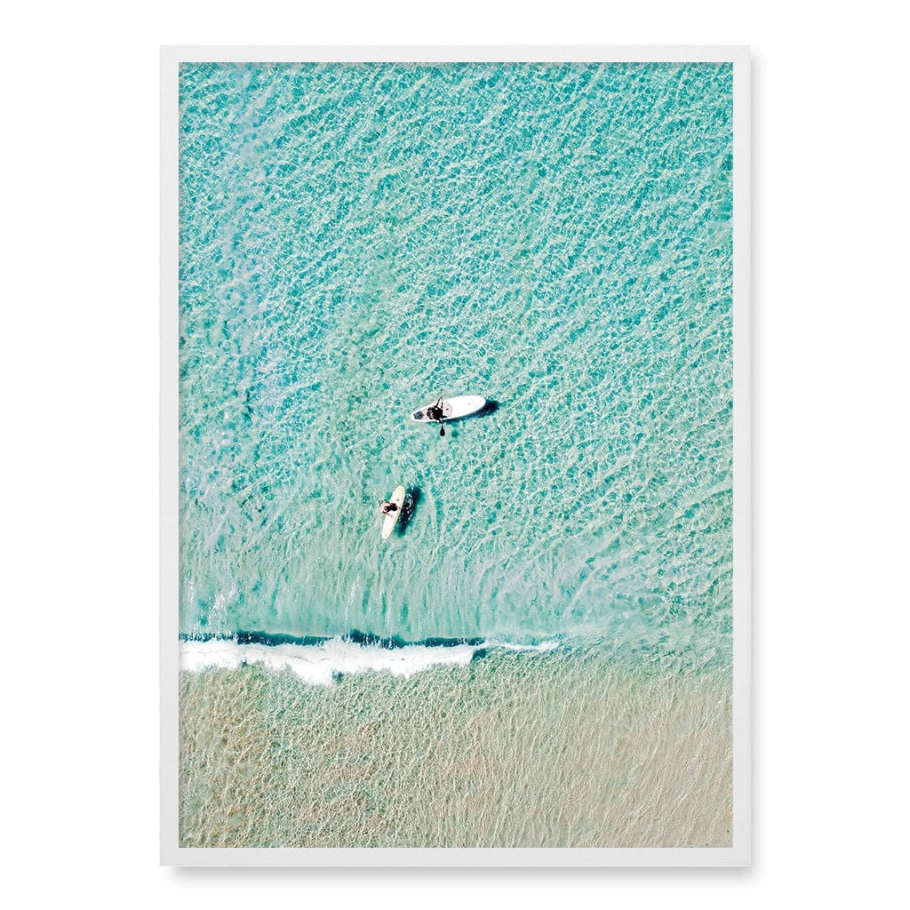 Aqua Boards Sunshine Coast Wall Art Print A1 (59.4 x 84.1cm) / Matte White Frame / No Border from our Australian Made Framed Wall Art, Prints & Posters collection by Profile Products (Australia) Pty Ltd