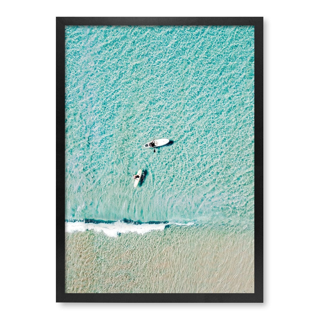 Aqua Boards Sunshine Coast Wall Art Print A2 (42 x 59.4cm) / Matte Black Frame / No Border from our Australian Made Framed Wall Art, Prints & Posters collection by Profile Products (Australia) Pty Ltd