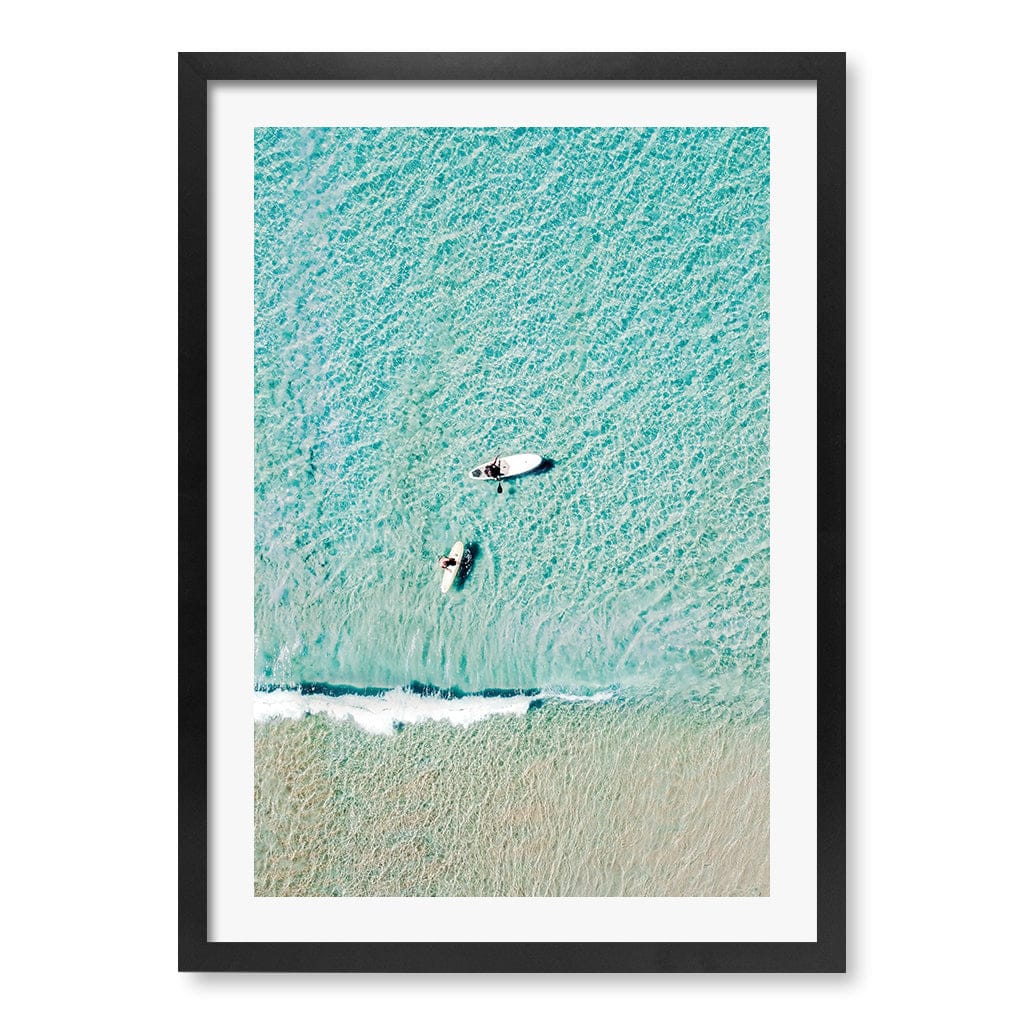 Aqua Boards Sunshine Coast Wall Art Print A2 (42 x 59.4cm) / Matte Black Frame / White Border from our Australian Made Framed Wall Art, Prints & Posters collection by Profile Products (Australia) Pty Ltd