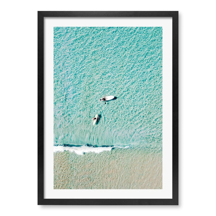Aqua Boards Sunshine Coast Wall Art Print A2 (42 x 59.4cm) / Matte Black Frame / White Border from our Australian Made Framed Wall Art, Prints & Posters collection by Profile Products (Australia) Pty Ltd