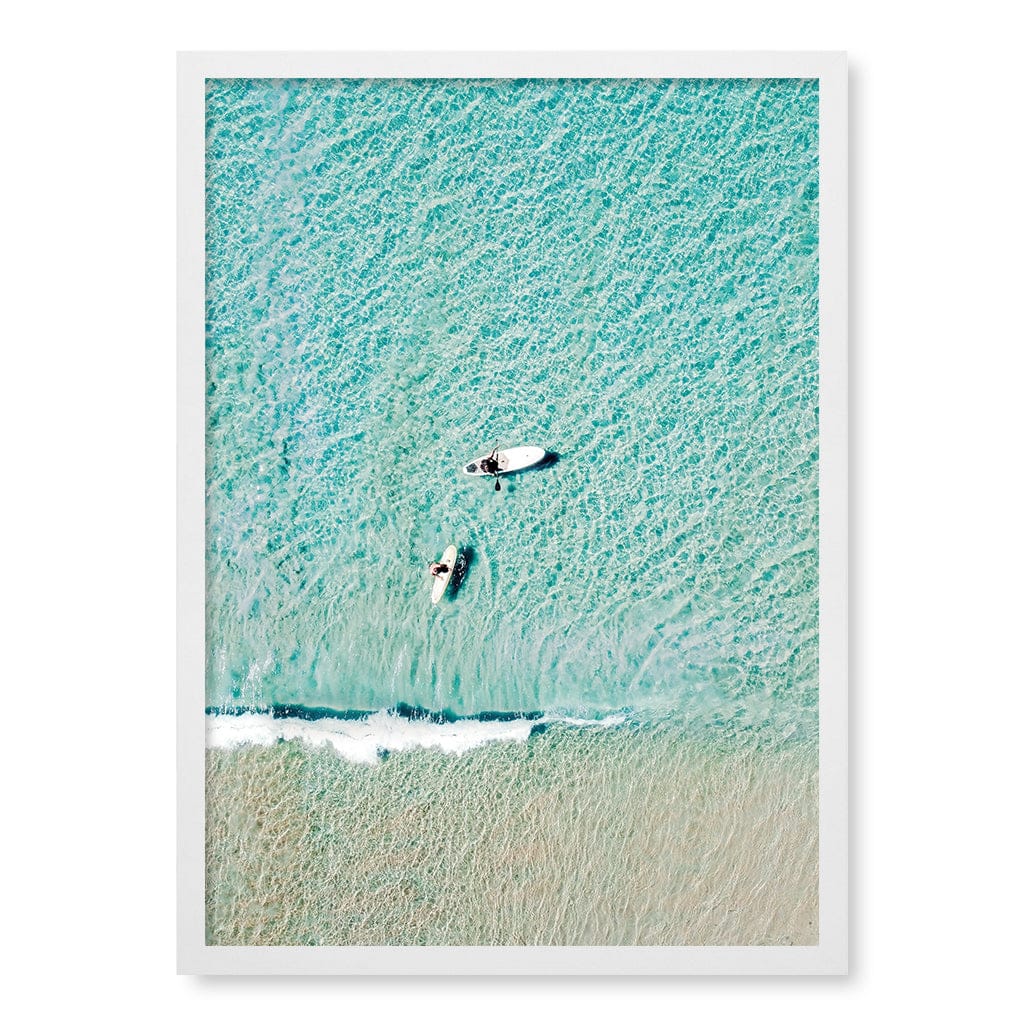 Aqua Boards Sunshine Coast Wall Art Print A2 (42 x 59.4cm) / Matte White Frame / No Border from our Australian Made Framed Wall Art, Prints & Posters collection by Profile Products (Australia) Pty Ltd