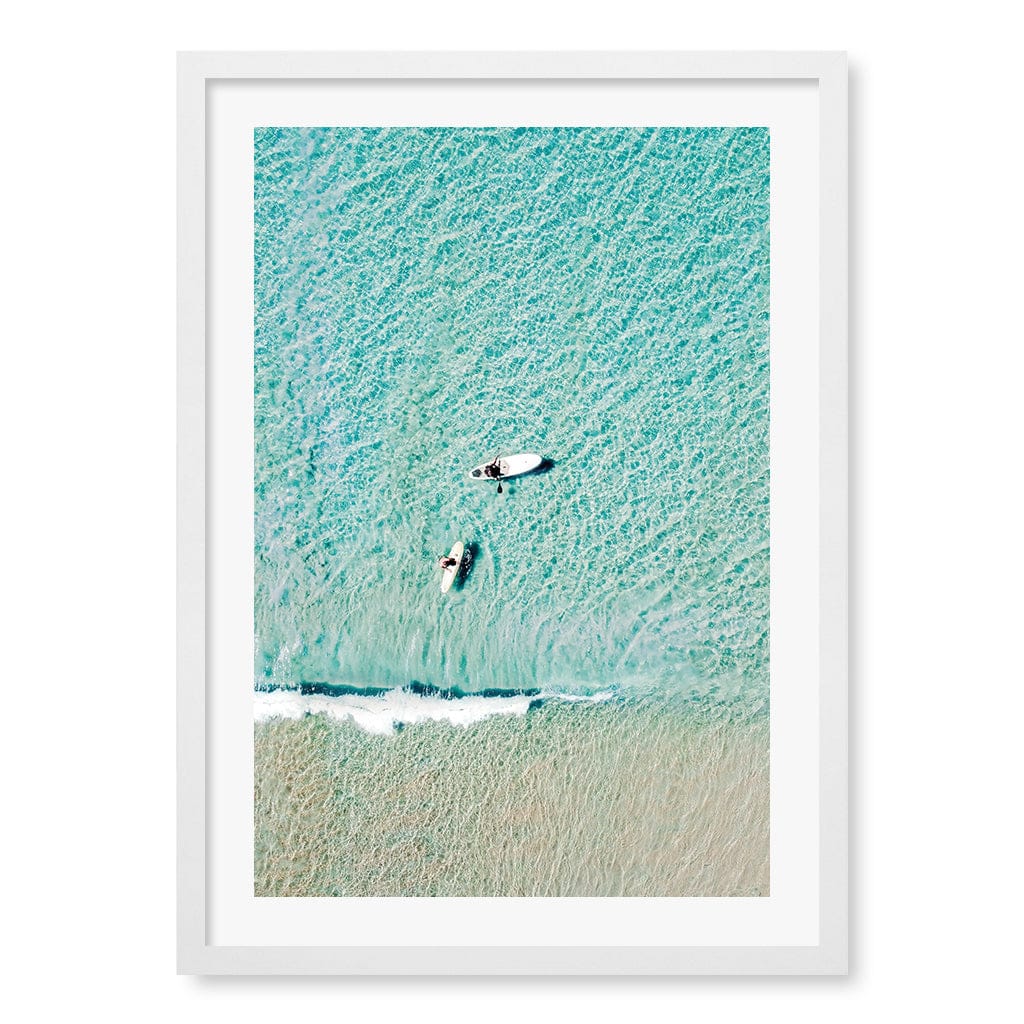 Aqua Boards Sunshine Coast Wall Art Print A2 (42 x 59.4cm) / Matte White Frame / White Border from our Australian Made Framed Wall Art, Prints & Posters collection by Profile Products (Australia) Pty Ltd