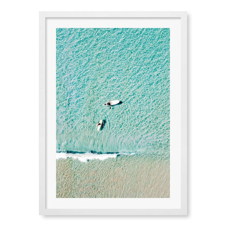 Aqua Boards Sunshine Coast Wall Art Print A2 (42 x 59.4cm) / Matte White Frame / White Border from our Australian Made Framed Wall Art, Prints & Posters collection by Profile Products (Australia) Pty Ltd
