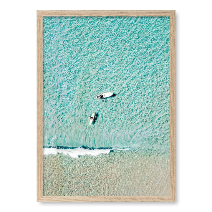 Aqua Boards Sunshine Coast Wall Art Print A2 (42 x 59.4cm) / Natural Oak Frame / No Border from our Australian Made Framed Wall Art, Prints & Posters collection by Profile Products (Australia) Pty Ltd