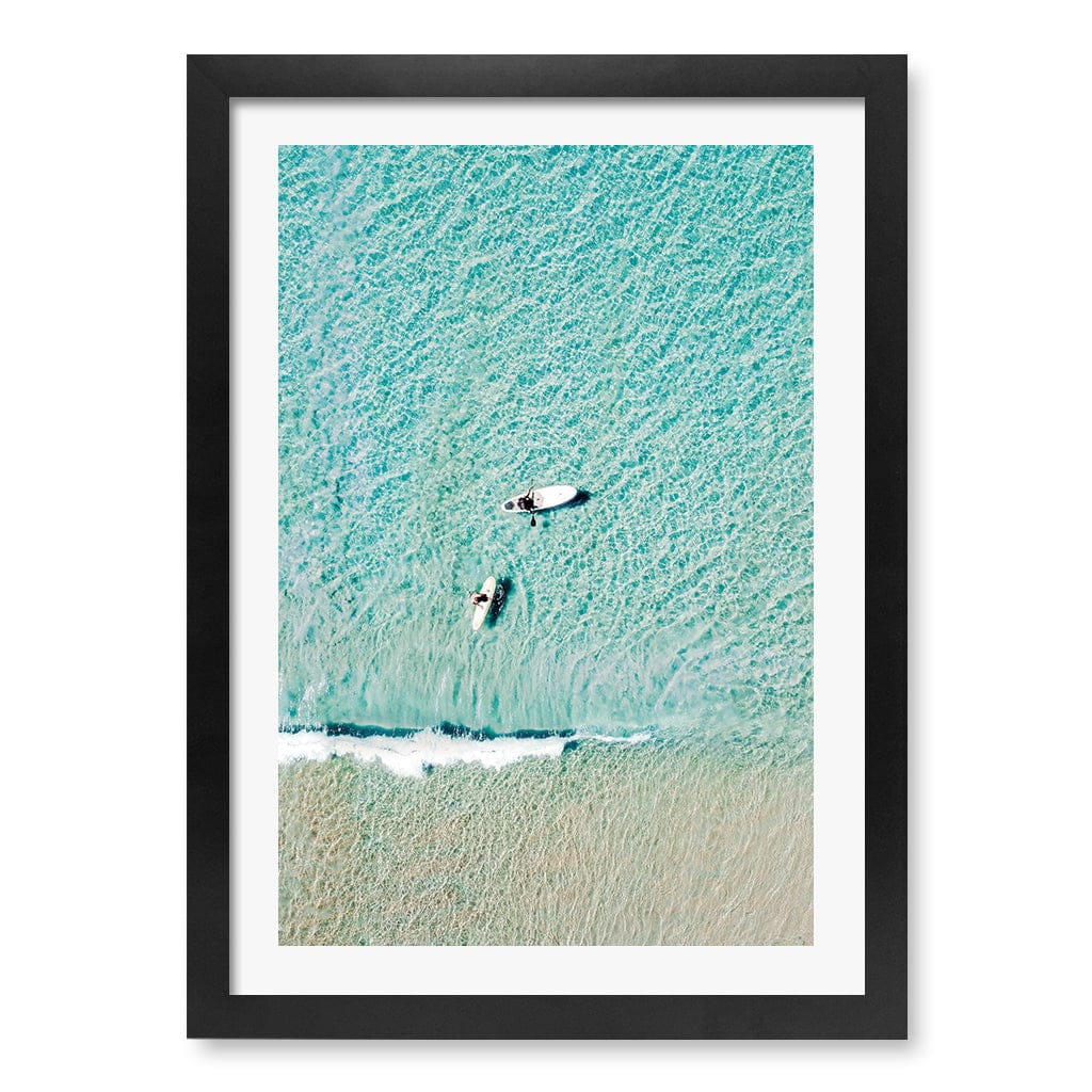 Aqua Boards Sunshine Coast Wall Art Print A3 (29.7 x 42cm) / Matte Black Frame / White Border from our Australian Made Framed Wall Art, Prints & Posters collection by Profile Products (Australia) Pty Ltd
