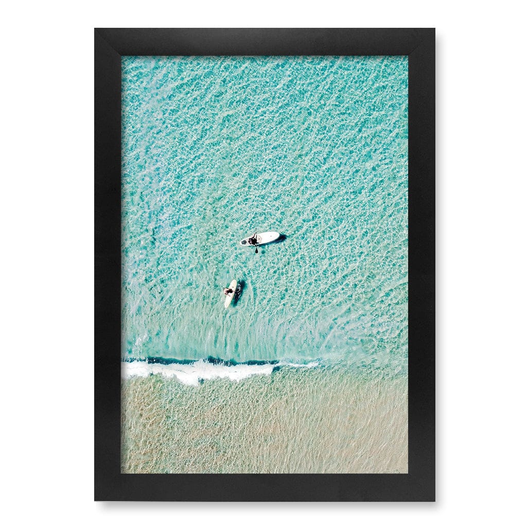 Aqua Boards Sunshine Coast Wall Art Print A4 (21 x 29.7cm) / Matte Black Frame / No Border from our Australian Made Framed Wall Art, Prints & Posters collection by Profile Products (Australia) Pty Ltd