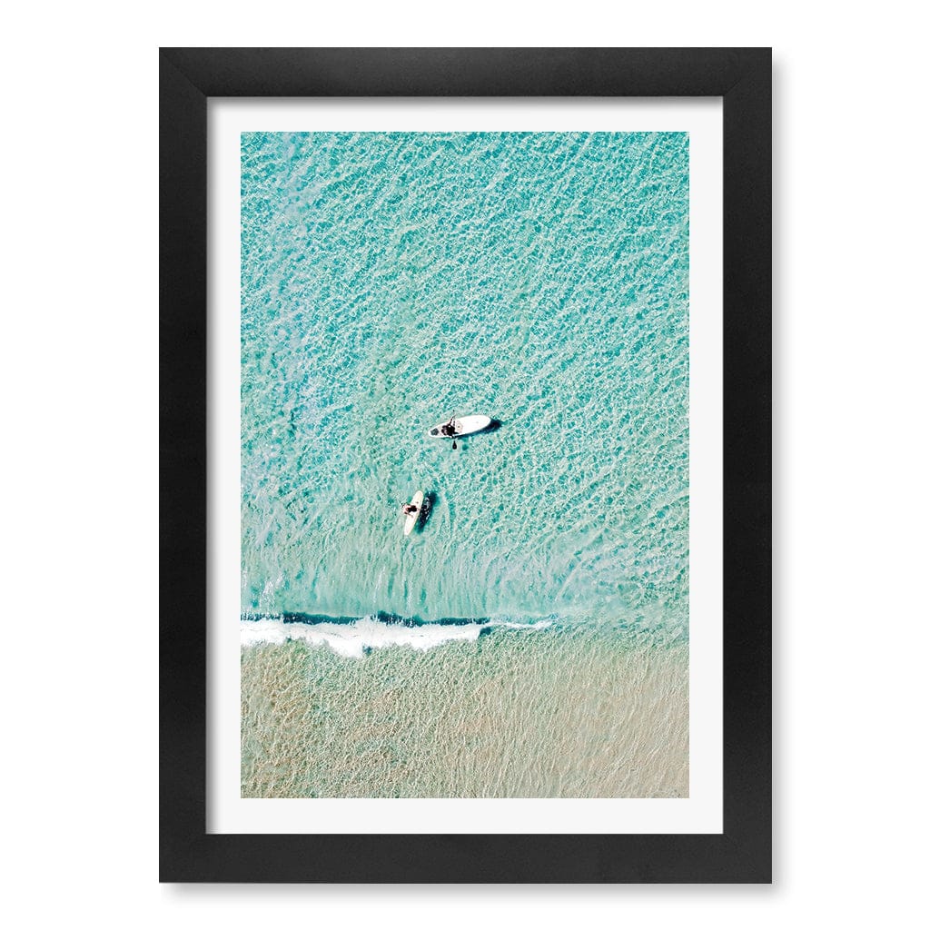 Aqua Boards Sunshine Coast Wall Art Print A4 (21 x 29.7cm) / Matte Black Frame / White Border from our Australian Made Framed Wall Art, Prints & Posters collection by Profile Products (Australia) Pty Ltd