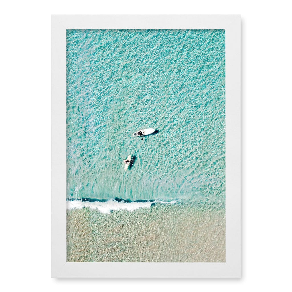 Aqua Boards Sunshine Coast Wall Art Print A4 (21 x 29.7cm) / Matte White Frame / No Border from our Australian Made Framed Wall Art, Prints & Posters collection by Profile Products (Australia) Pty Ltd