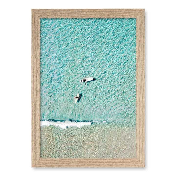Aqua Boards Sunshine Coast Wall Art Print A4 (21 x 29.7cm) / Natural Oak Frame / No Border from our Australian Made Framed Wall Art, Prints & Posters collection by Profile Products (Australia) Pty Ltd