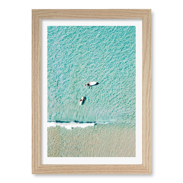 Aqua Boards Sunshine Coast Wall Art Print A4 (21 x 29.7cm) / Natural Oak Frame / White Border from our Australian Made Framed Wall Art, Prints & Posters collection by Profile Products (Australia) Pty Ltd