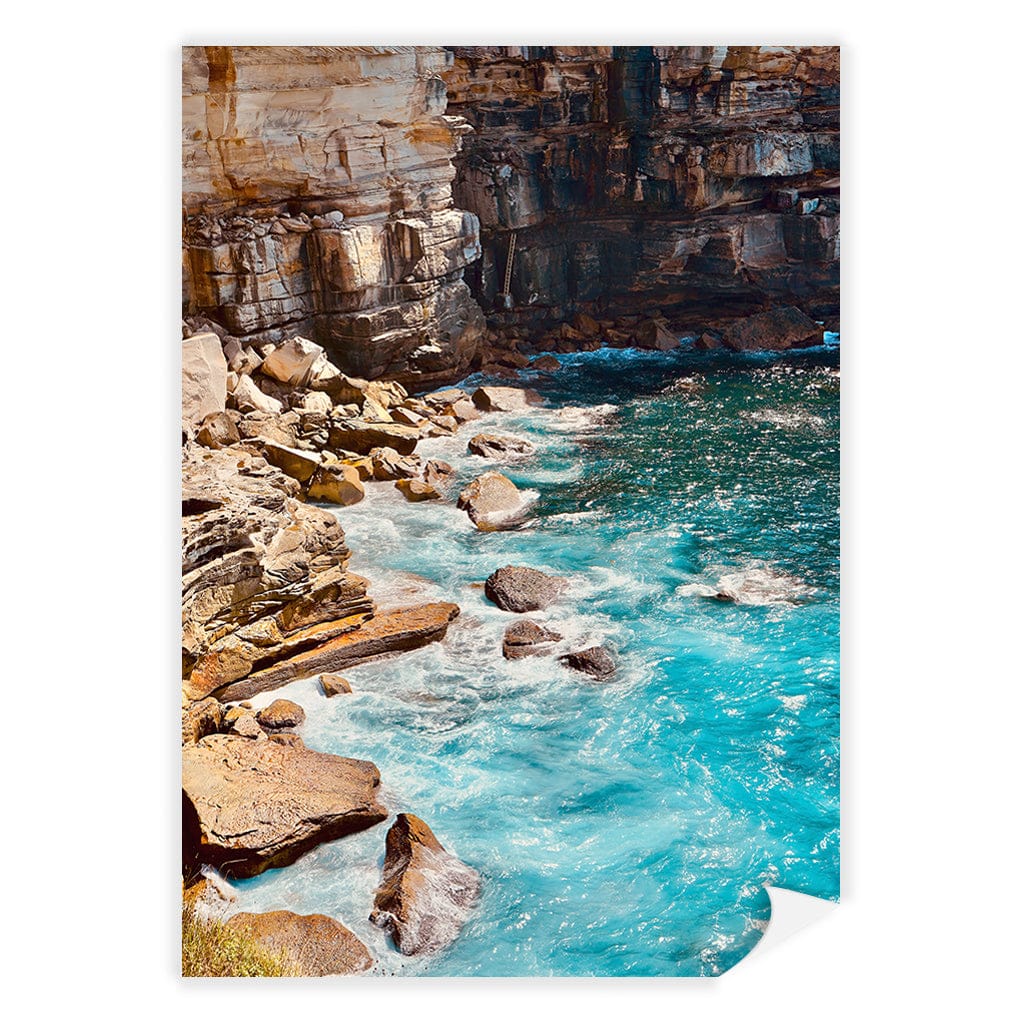 Aqua Rocks 1 Diamond Bay Reserve Wall Art Print A4 (21 x 29.7cm) / Print Only / No Border from our Australian Made Framed Wall Art, Prints & Posters collection by Profile Products (Australia) Pty Ltd