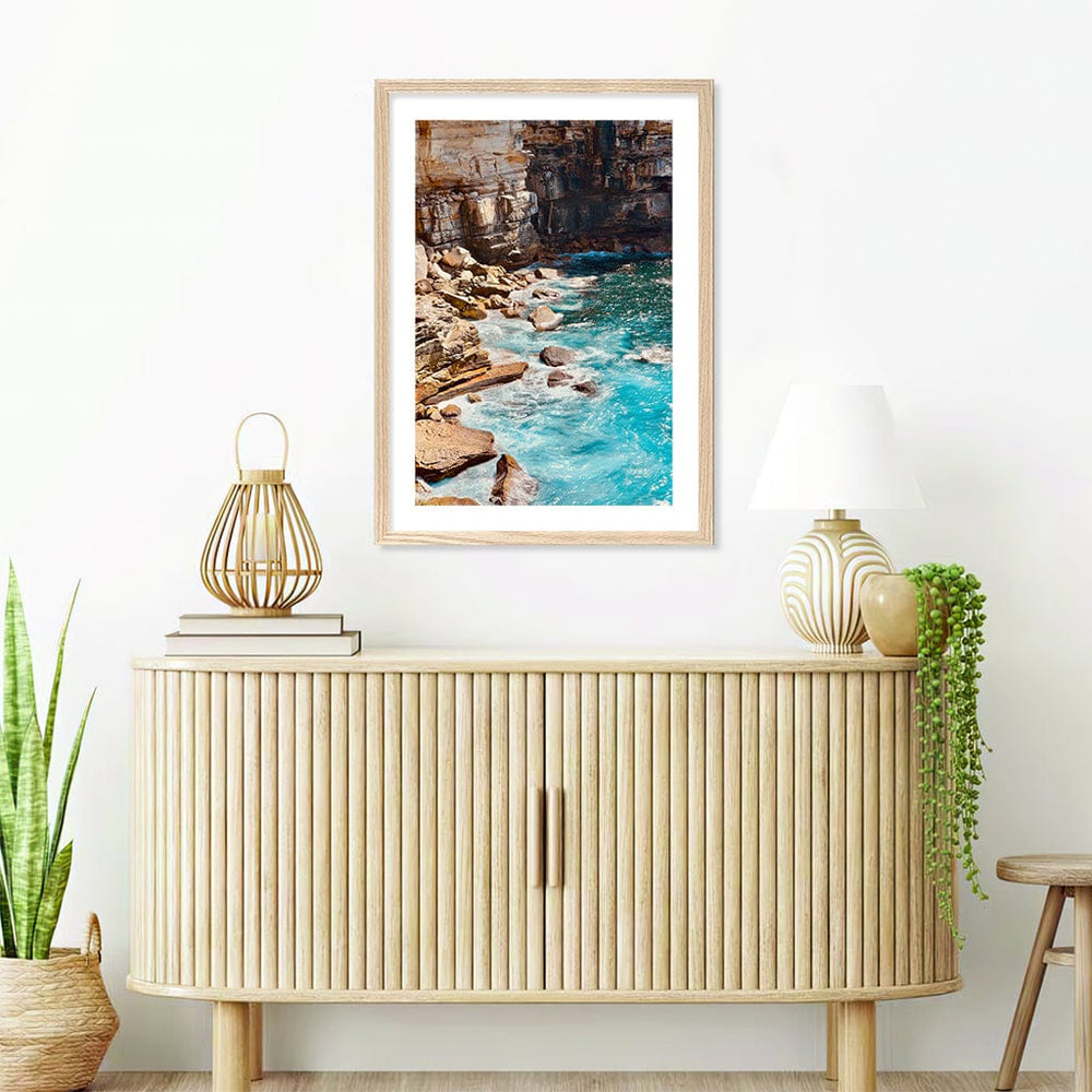 Aqua Rocks 1 Diamond Bay Reserve Wall Art Print from our Australian Made Framed Wall Art, Prints & Posters collection by Profile Products (Australia) Pty Ltd