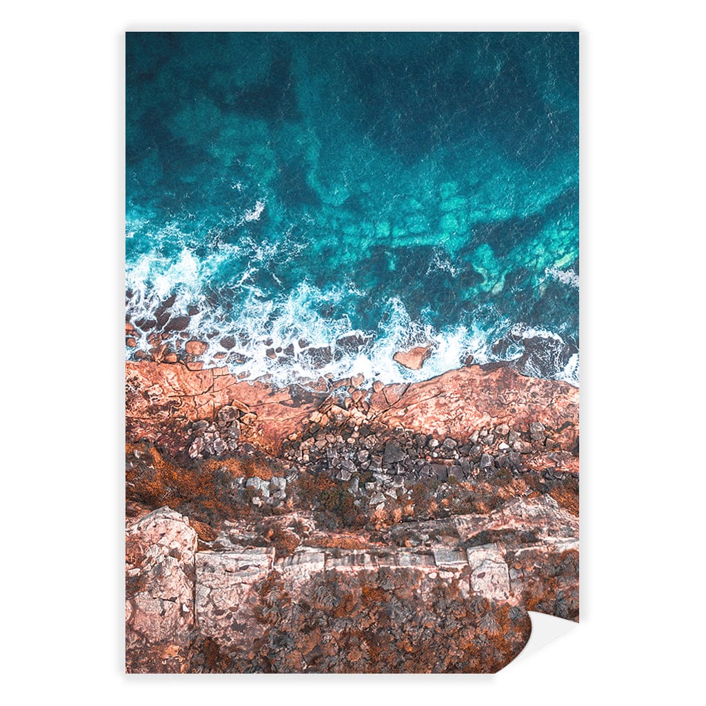 Aqua Rocks 2 North Head Manly Wall Art Print A4 (21 x 29.7cm) / Print Only / No Border from our Australian Made Framed Wall Art, Prints & Posters collection by Profile Products (Australia) Pty Ltd