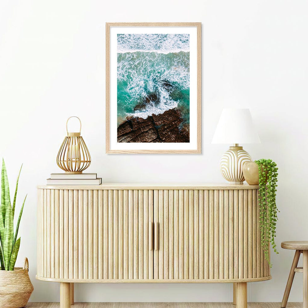 Aqua Rocks 3 Point Cartwright Wall Art Print from our Australian Made Framed Wall Art, Prints & Posters collection by Profile Products (Australia) Pty Ltd